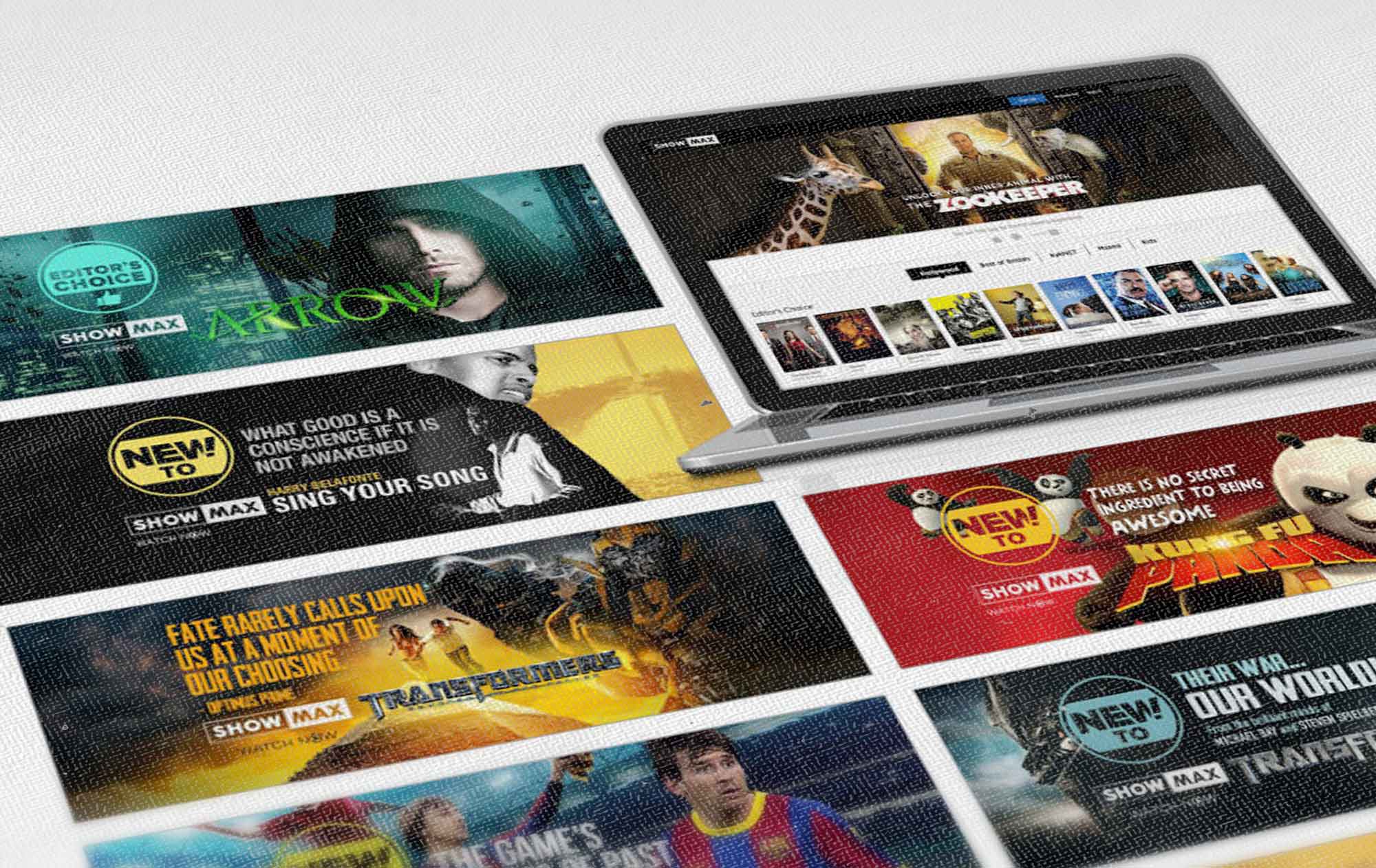 Showmax, work by Globecreative