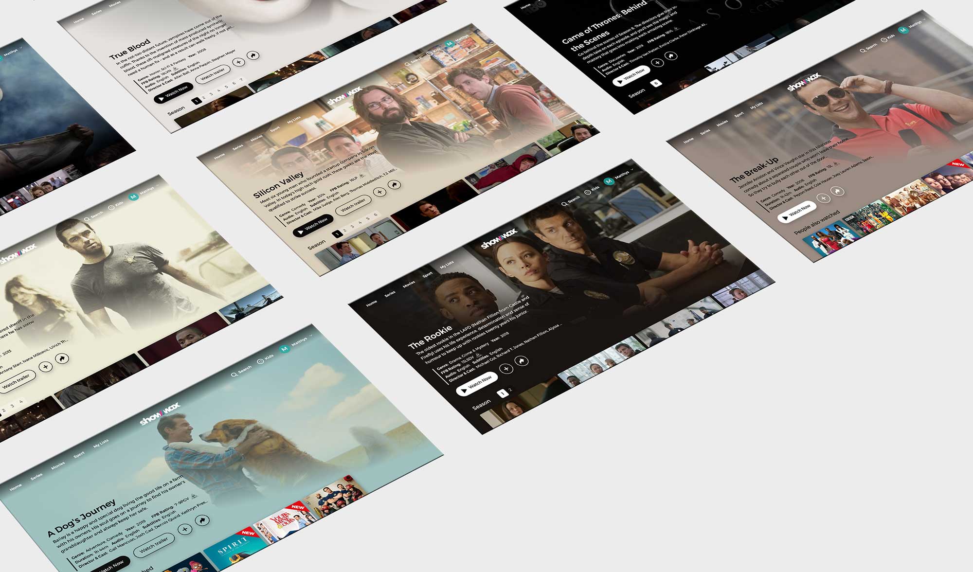 Showmax, work by Globecreative